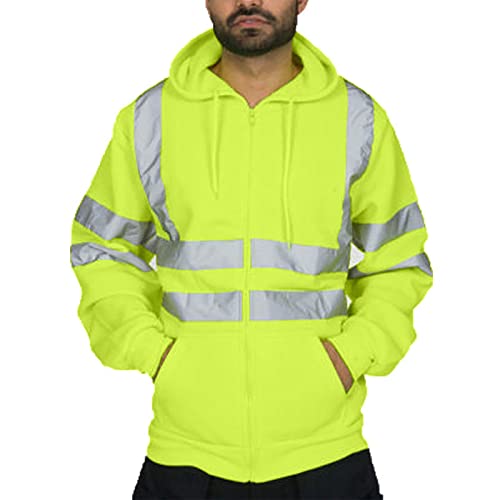 Pull Moche de Noel Homme Classique Slim Sweat A Capuche Homme Zippe Réfléchissante Hiver Veste Travail Homme Fluo Pas Cher Veste de Pluie Homme Pull Noël LED Vert 4XL Cover