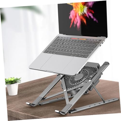 Soporte de aleación ajustable para laptop con ventilador miniatura 6