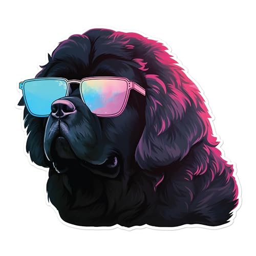 Image of Yoonek Graphics Newfoundland Dog Vinyl Decal Sticker for Car, Laptop, Tumbler, More. #009811-6