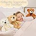 MorisMos 3 Packs Teddy Bears Bulk Stuffed Animals, Cute Small Teddy Bear Plush Toys, Little Stuffed Bear for Kids on Centerpiece Baby Shower, 14 Inches