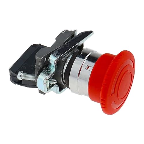 Bouton d'arrêt d'urgence mécanique compatible XB4-BS542 commande coup de poing 1NC - 5
