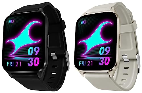 Image of Fastrack New Reflex Beat+ 1.69 inch UltraVU Display Smartwatches Rakhi Gifts for Brother & Sister (Invisible Black & Black-Rose Gold)