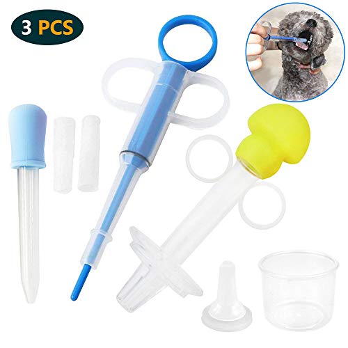 OneBarleycorn - Mascota Perro Gato Cápsula Pastillero Popper Piller Pusher Jeringa Dispositivo de Alimentación