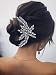 Yean Wedding Hair Comb Rhinestones Bridal Hair Side Comb Accessories Headdress for Bride and Bridesmaid (Silver)