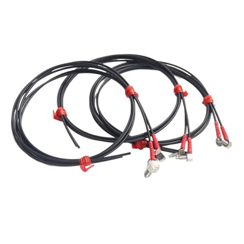 Capteur à fibre optique M6 sonde filetée coudée réflexion diffuse 1m - 2