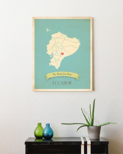 Children Inspire Design Wall Map, My Roots Ecuador Personalized Wall Map 11X14, Kid's Ecuador Map Wall Art, Wall Art Print, Nursery Decor, Nursery Wall Art #TOP1