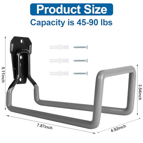 Garden Hose Holder - Metal Garden Hose Reel Wall Mounted Water Hose Holders for Outside, Heavy Duty Hose Hanger for Water Hose Storage