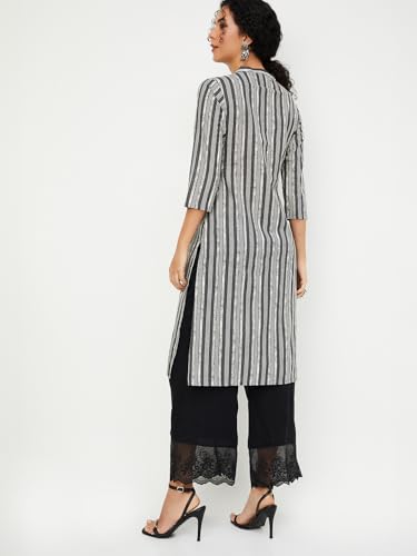 Image of Max Women's Cotton Blend Printed Regular Kurta