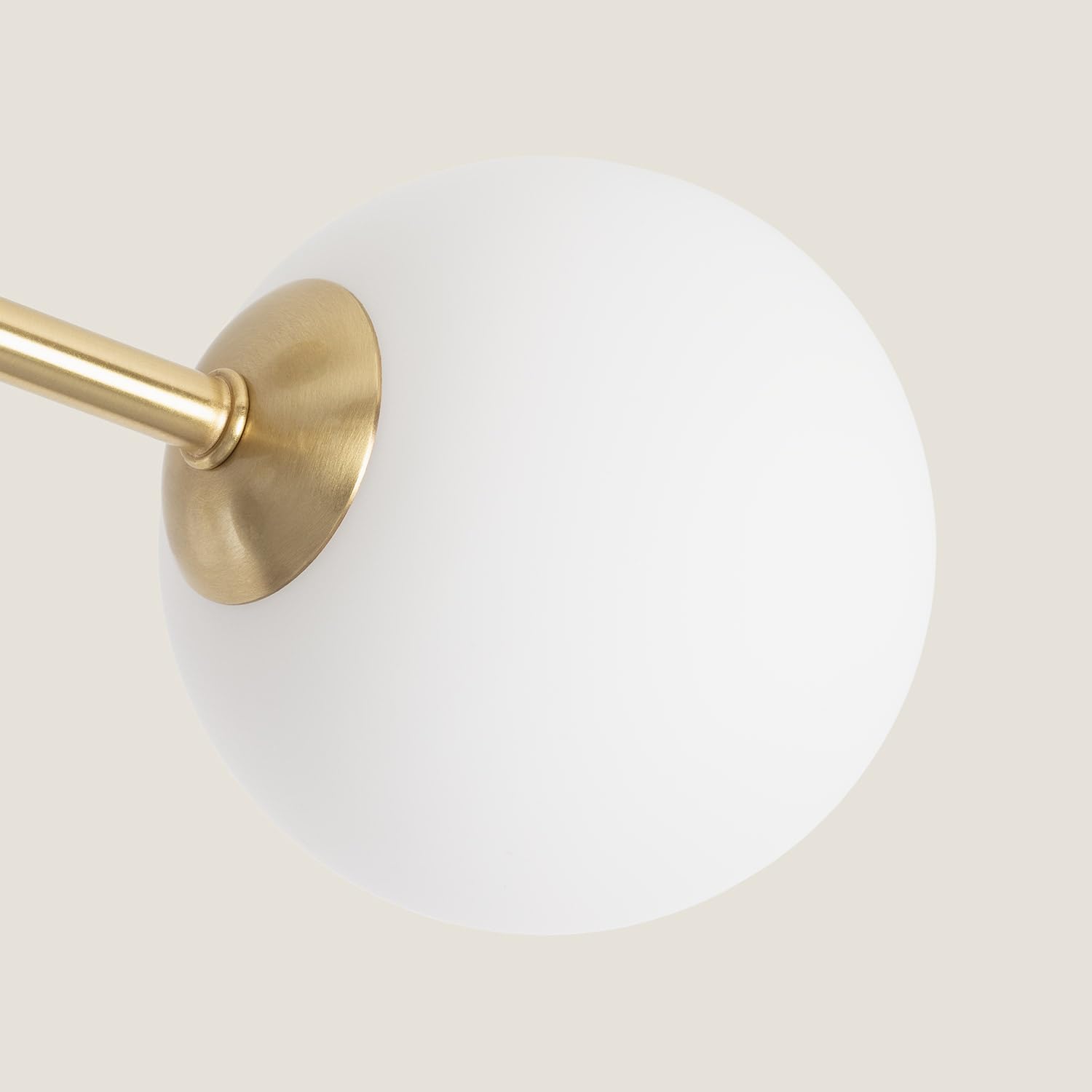 LEDKIA Lámpara de Techo Metal y Cristal Moonlight Brass 5 Focos Dorado | 5 Focos de Metal y Cristal | Decoración para Salón; Habitación | Potencia 10W | IP20 | 210 mm x 600 mm