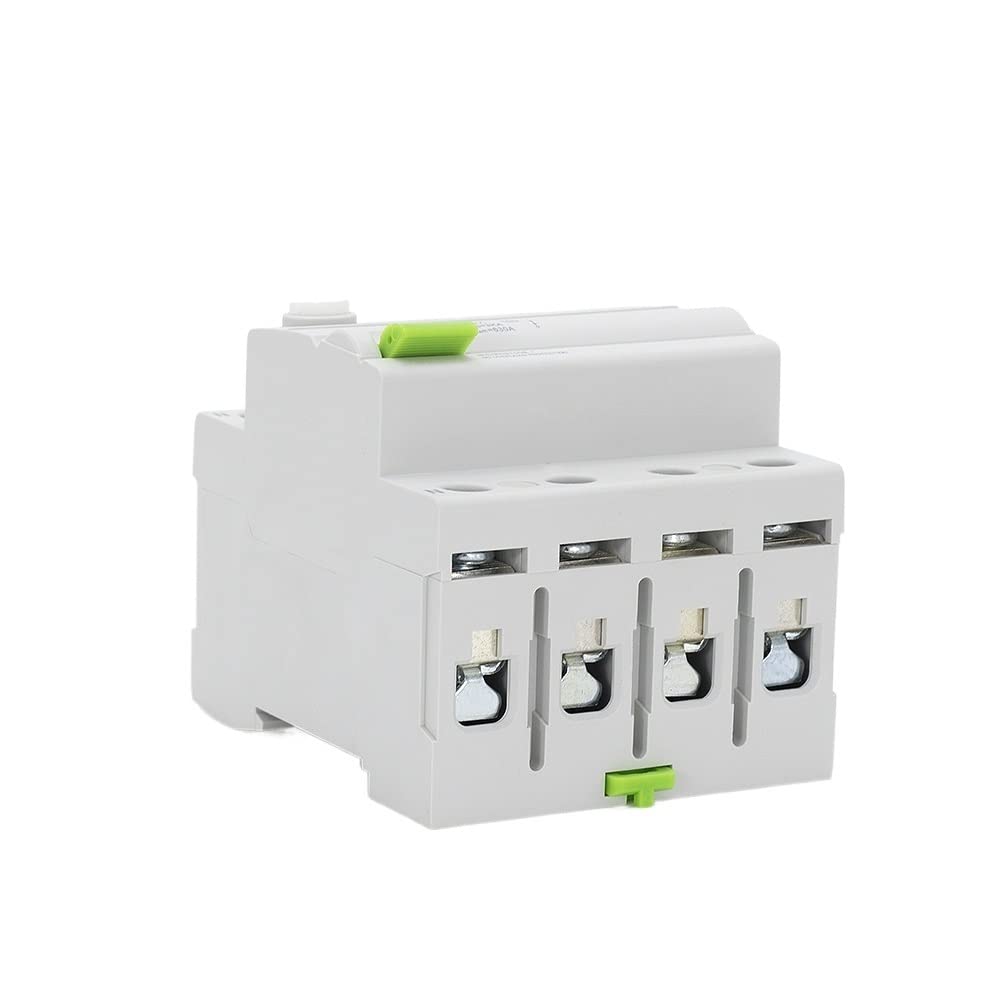 Przełącznik różnicowy, przełącznik magnetoter 4-biegunowy 63A 30mA Typ elektromagnetyczny 40 0 V 6KA. Przełącznik różnicowy obwodu prądu szczątkowego (rozmiar: 4 bieguny 300 mA, kolor: