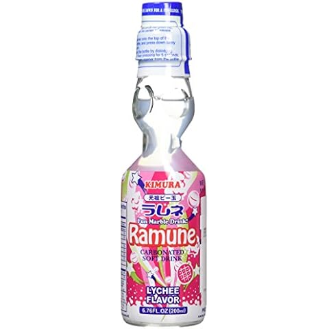 Kimura Ramune Carbonated Soft Drink Lychee Flavour, 200ml Cover