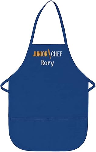 THE APRONPLACE Delantal personalizado bordado Junior Chef Kids Delantal
