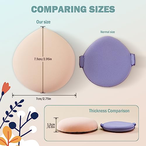 CORNERIA Großer Makeup Schwamm 3PCS, Super Soft Makeup Beauty Blender Schnelles Auftragen von Makeup in 3s, Nasses Trockenes Makeup Werkzeug Puderquasten für flüssige Foundation, loser Puder