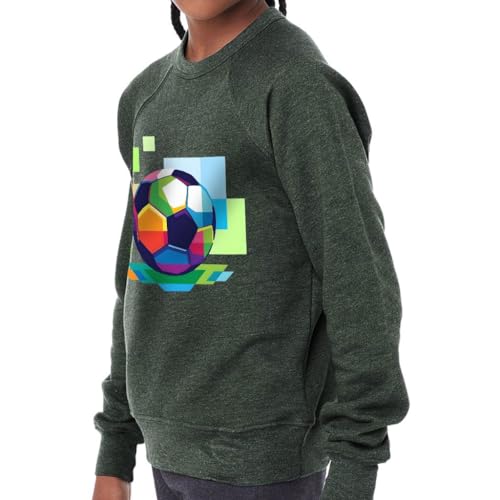 Colorful Ball Kids' Raglan Sweatshirt - Soccer Apparel - Soccer Clothing2