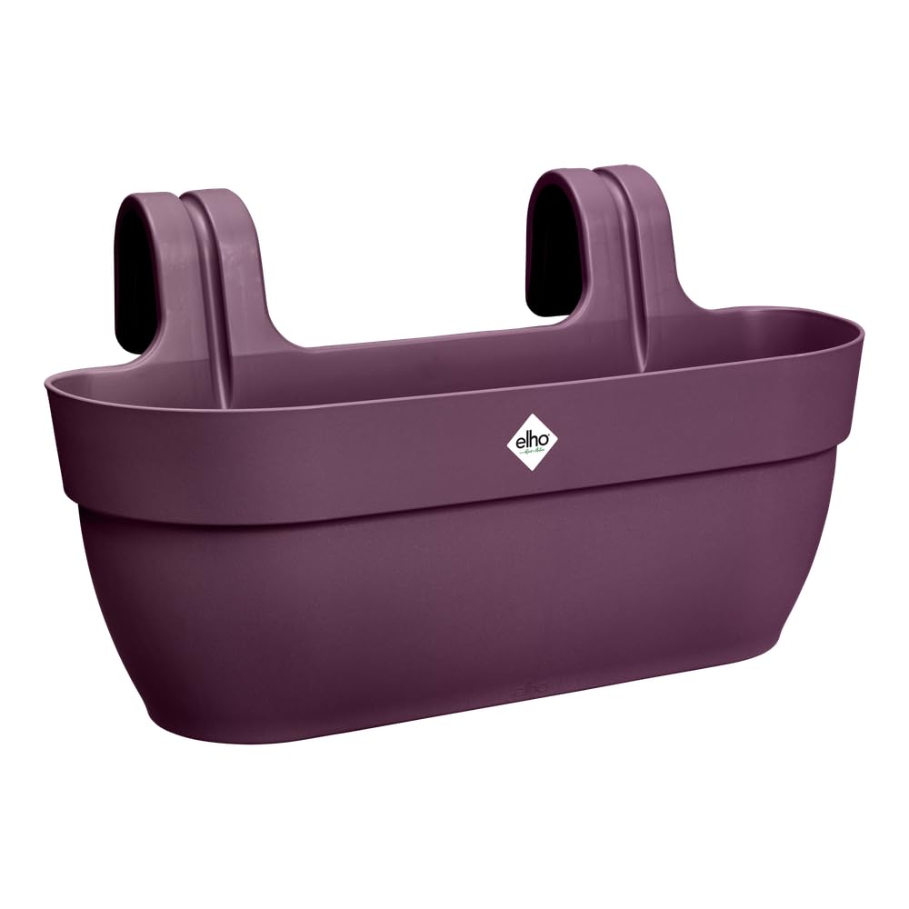 elho Vibia Campana Easy Hanger L 46 - Planter for Balcony & Outdoor - Γ 46.0 x H 26.5 cm - Purple/Maple Purple