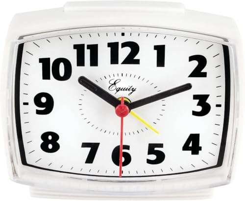 Equity 33100 Electric Silent Analog Alarm Clock with Lighted Dial (Pack of 6)
