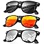 B03-(3 Pack) Glossy Black Frame Black / Orange / Silver Lens B03-(3 Pack) Glossy Black Frame Black / Orange / Silver Lens
