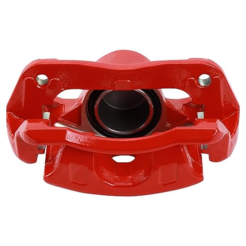 Image of TRQ Front Brake Caliper Set Painted Red Brackets Compatible with 2014-2015 Acura ILX 2003-2017 2013-2021 Honda Accord Civic