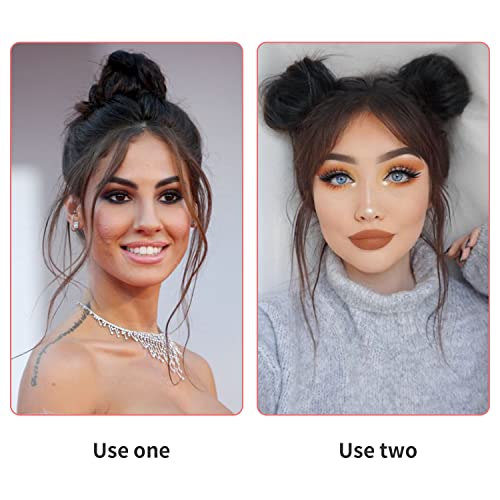 Claw Hair Buns Mini Chignon Hair Piece Updo Bun Extensions Fake Donut Hair Bun Ponytail Extension for Women Girls, 2 Packs - Image 3