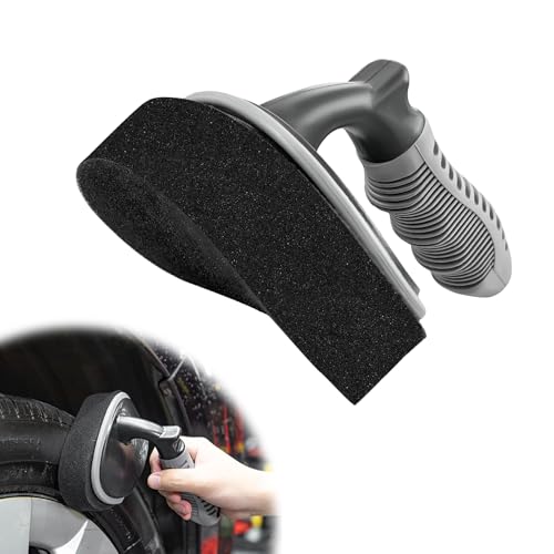 BWBWND Car Tire Shine Applicator, High-Density Sponge Tyre Dressing Applicator Pad with Curved...