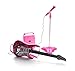 Chitarra rosa - microfono - treppiedi - amplificatore