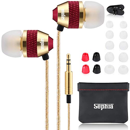 Sephia SP1050 Noise Isolating Earphones, Earbuds, in Ear Headphones, Strong Bass Driven Sound