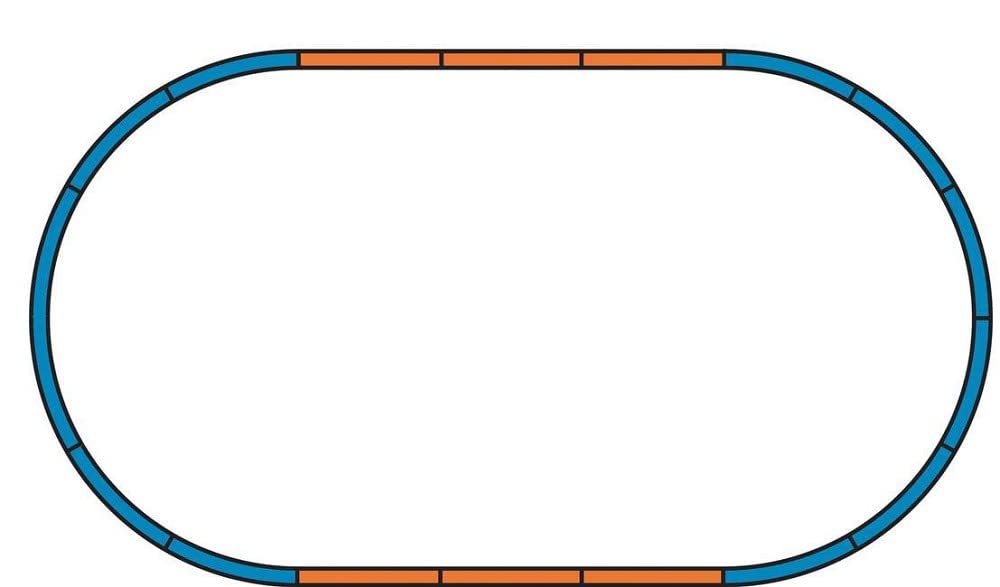 Piko Track with Bed Loose Supplement Set A + 4 Straight