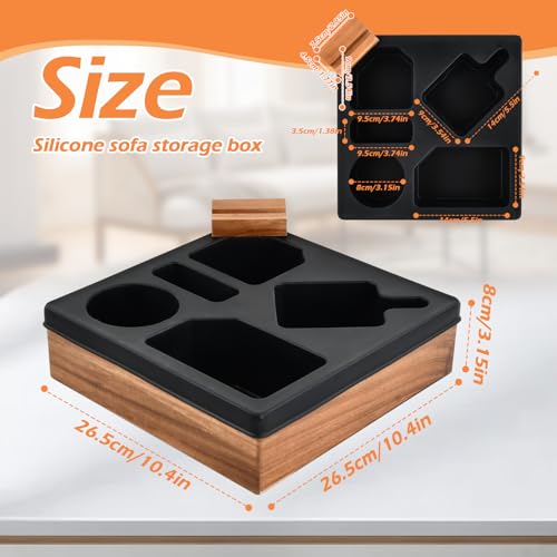 Plateau Canapé Rotatif 360° Silicone Noir Mapille