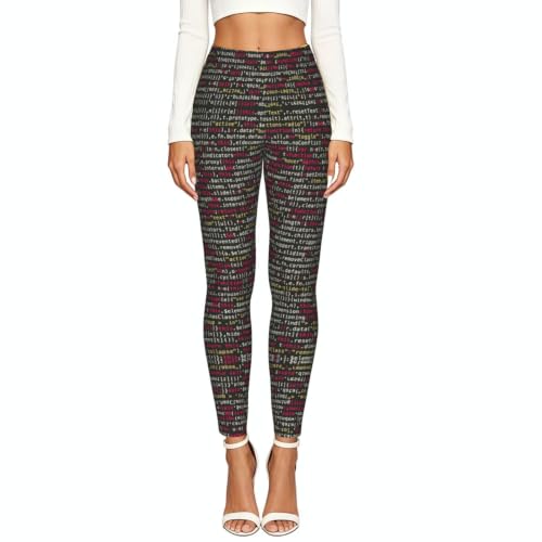 Leggings de compresión para mujer con estampado de código de programación informático 2