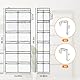 RETON Schuh-Organizer, 12 Taschen, zum Aufhängen, Schuhregal mit 6 Haken und 24 großen Netztaschen für Schrank, Schlafzimmer, Kleiderschrank, Tür, Küche, 2 Stück