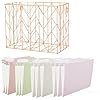 1 Pack Metal Hanging Rose Gold File Organizer Basket Box Storage Box Office And School Supplies Organizer P 143146026 Cat 4160 - View #14
