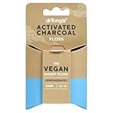 DrTung's Vegan Activated Charcoal Floss - Natural Dental Floss, Gentle on Gums, Expands & Stretches, BPA Free Floss - Lemongrass Flavor (Pack of 1)