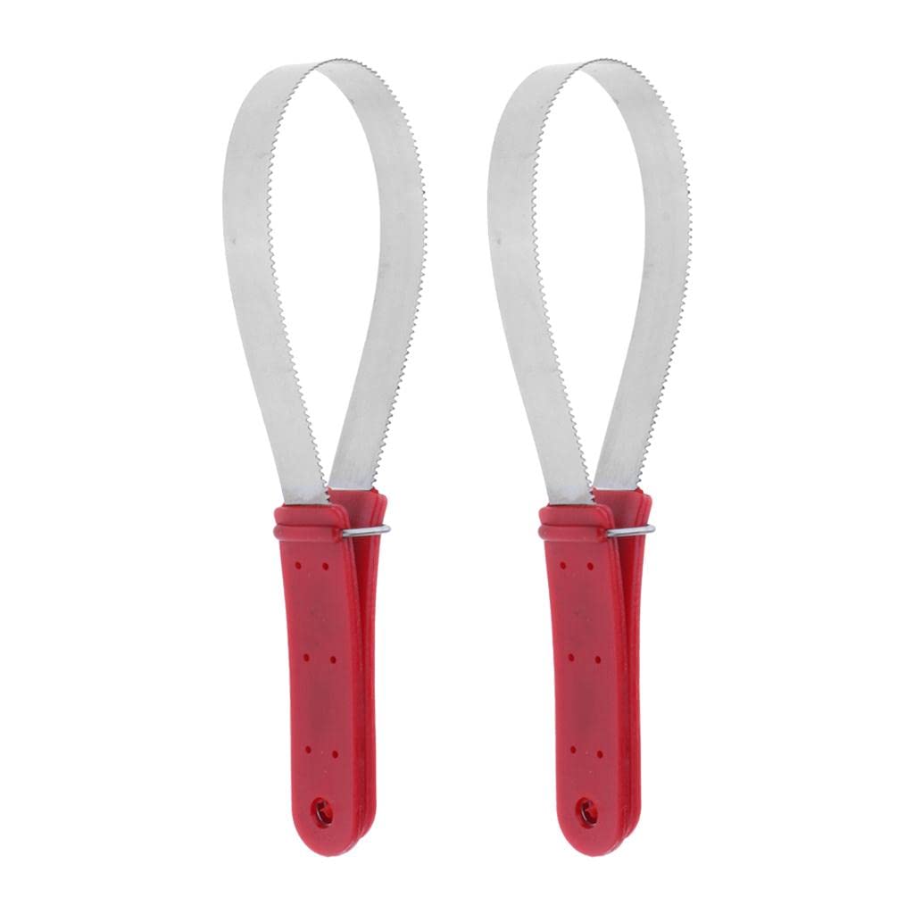 2 Pezzi Raschietto per Sudore Cavallo Striglia Equina in Acciaio Inossidabile con Doppia Faccia Design Ergonomico E Robusto Adatto per Grooming in
