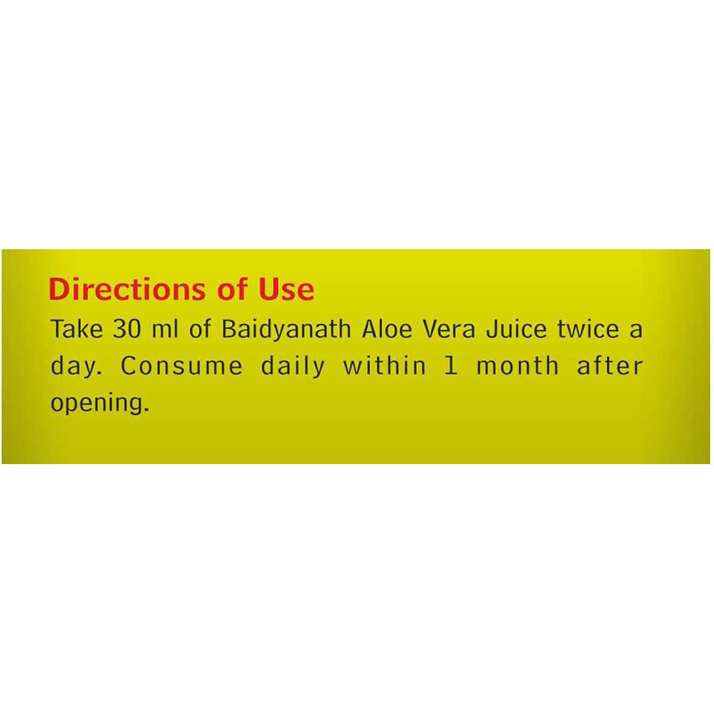 Baidyanath 99.6 Pure Aloe Vera Juice (with Pulp) No Added Sugar