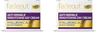 Fade Out Anti Wrinkle Brightening Day Cream with Hyaluronic Acid & Niacinamide Exfoliating Skin Renewal Day Cream 2 x 50ml