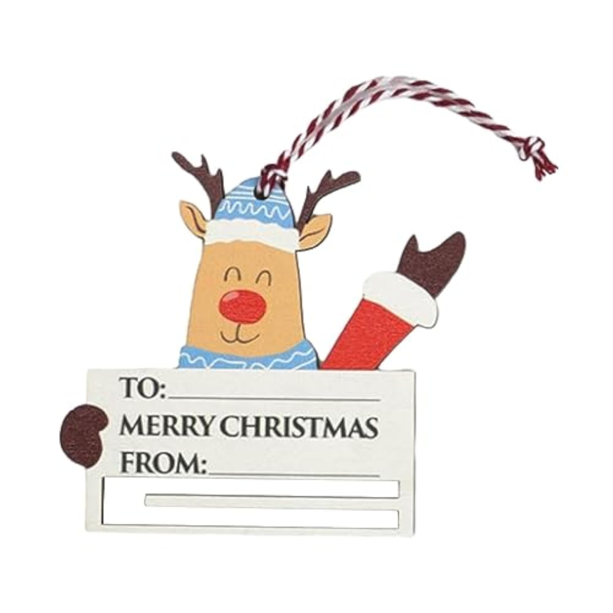 Christmas Wooden Money Holder Clip, Elk Decoration