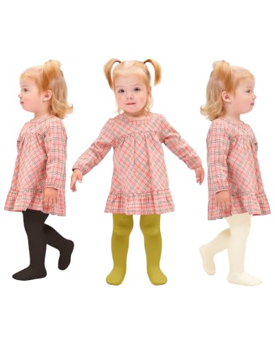 Image of Stelle Toddler Girls Tights Baby Cable Knit Stockings Thick Cotton Legging