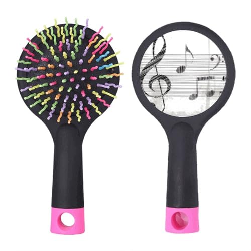 Brosse à cheveux démêlante à coussin avec motif musique pour un coiffage doux
