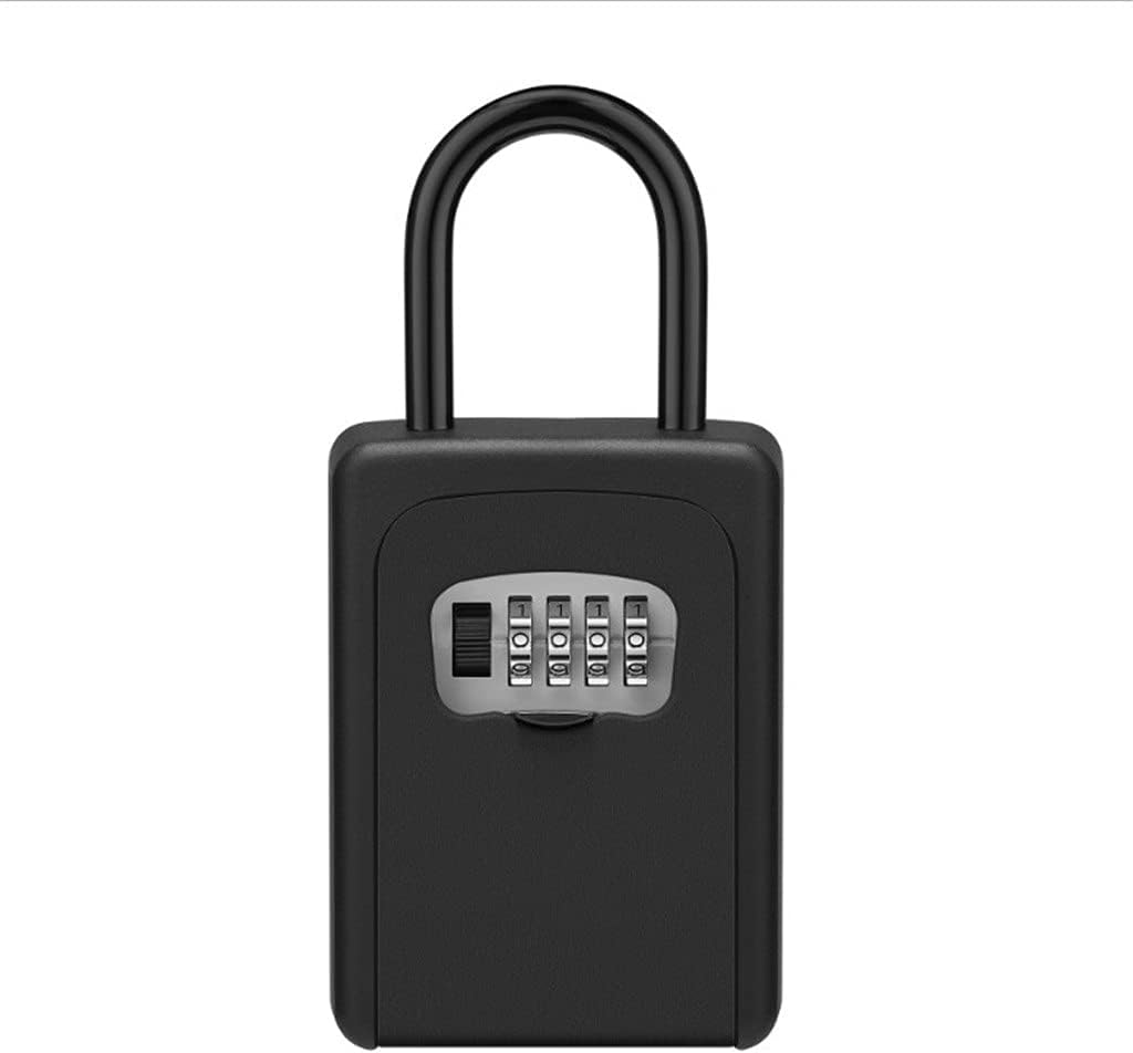 JSEIAJB 4 Digit Combination Wall Mounted Key Safe Box Storage Keybox Key Storage Lock Box Waterproof Cover for Home Outdoor Use