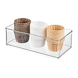 The Home Edit by iDesign Large Shallow Organizer Bin - Clear