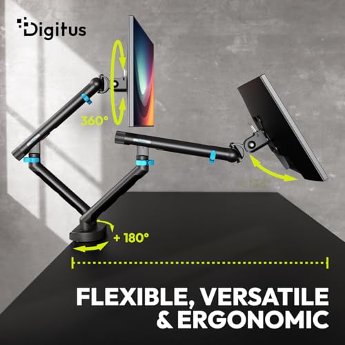 Support double écran DIGITUS libérez votre bureau pour travailler sereinement - 3