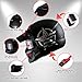 1Storm Motorcycle Full Face Helmet Open Face Helmet with Smoked Shield (Detachable Visor & Face Mask): HKY881S-E Star White
