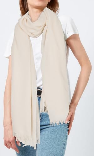 INOGIH Large Long Lightweight Cotton Linen Shawl Wrap for Women - Soft Breathable Four Season Scarf Shawl Beach Gauze 75”×40”4