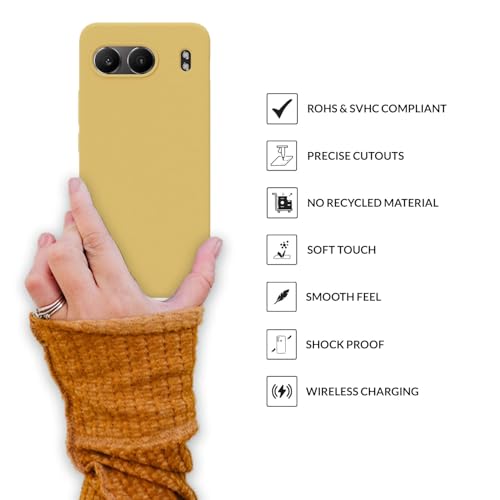 Image of SPRIG Compatible with OnePlus Nord 4 Premium SilkTone Back Cover Drop Tested Shock Proof Mobile Case for Men, Women, Boys and Girls with Camera Protection (Lemon Yellow)