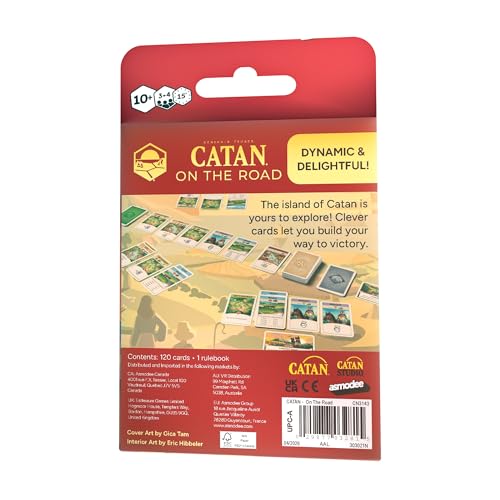 Image of CATAN On The Road - Portable Card Game Edition of CATAN for Travel & Quick Play, Build Trade & Settle Anywhere, Family Fun for Kids & Adults, Ages 10+, 3-4 Players, 15 Minute Playtime