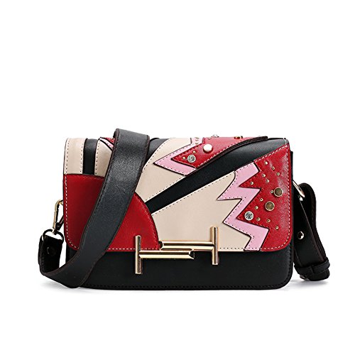 Sac de dames Western vintage en mosaïque et bandoulière unie pour femme