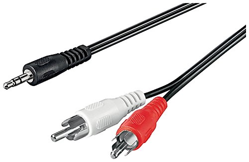 CAVO STEREO PER COLLEGAMENTO CASSE CHEDA AUDIO 1 CONNETTORE 3.5 MM. - 2 CONNETTORI CINCH RCA MASCHIO - MT. 15