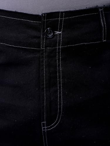 Image of The Indian Garage Co Men Loose Wide Leg Solid Mid-Rise Cargo Trousers
