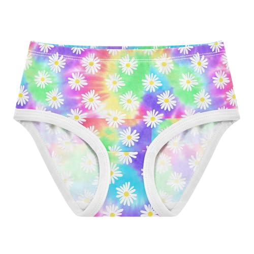 Joisal Colorful Pastel Daisy Flowers Panties Little Girl Toddler Girls Underwear Cotton Bright Undies Kids Briefs 2t