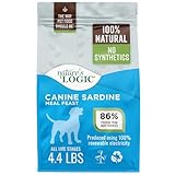 Nature's Logic Dry Dog Food - 100% Natural - No Synthetics - For All Ages, Sizes, Breeds - Free From Common Allergens, High Protein - Sardine Meal Feast, 4.4lbs
